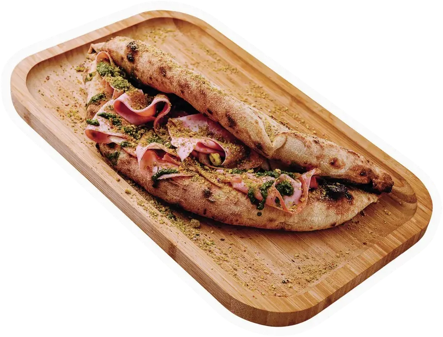 Piadina cu mortadella și pesto