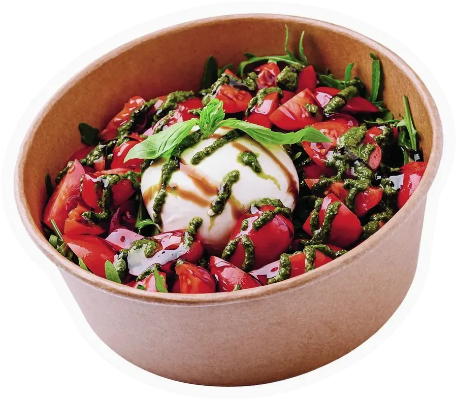 Salată cu burrata și roșii cherry